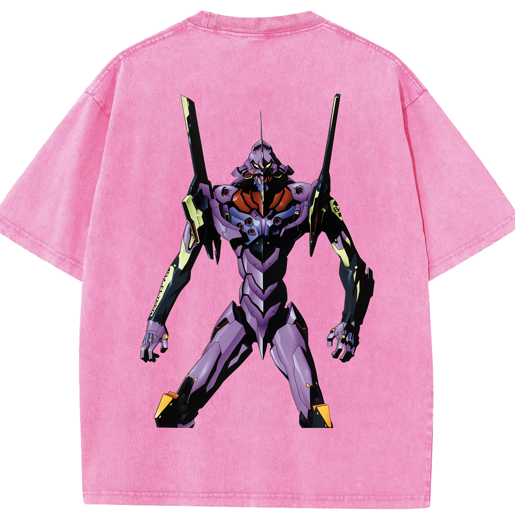 （画像用） EVA 新世紀エヴァンゲリオン 綿100% ヴィンテージ風 半袖Tシャツ（背面プリント）